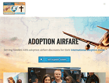 Tablet Screenshot of adoptionairfare.com